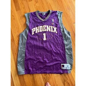 Original Phoenix Sun Champion‎ Jersey Medium Anfernee Penny Hardaway Pe-Owned